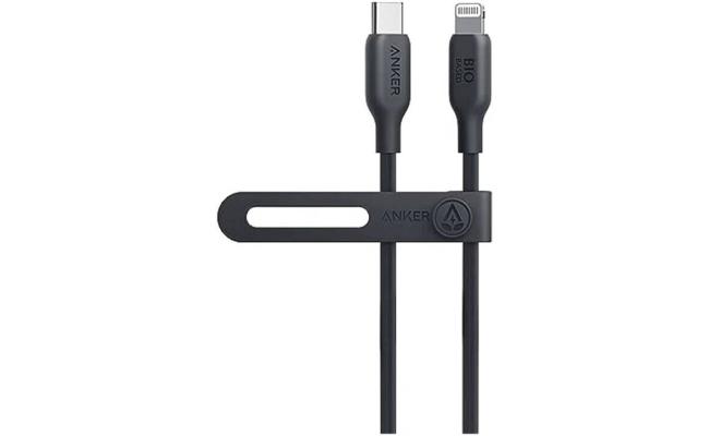 Anker 542 USB-C To Lightning Cable Bio-Based, 20,000-bend Lifespan, Up To 30W Fast Charging, For iPhone, iPad And More, 90CM, Black